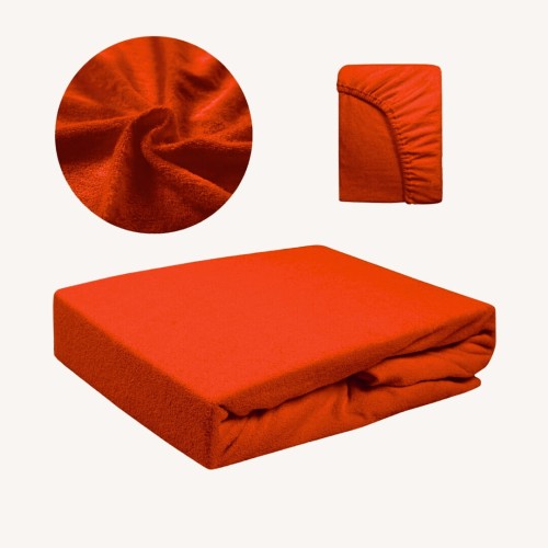 Prześcieradło FROTTE Z Gumką 100x200 Czerwony