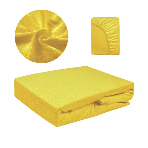 Prześcieradło FROTTE Z Gumką 100x200 Musztarda