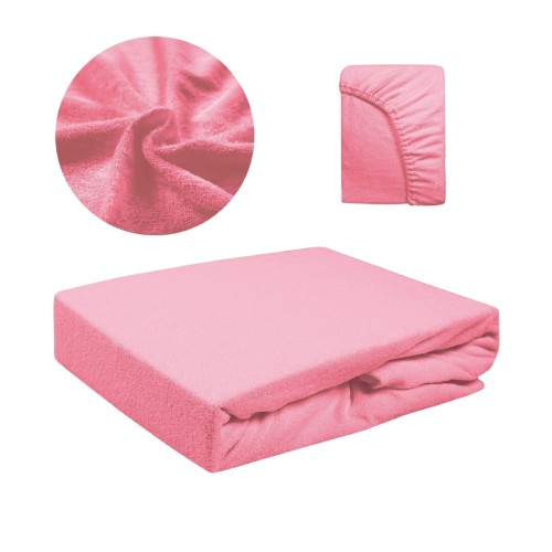 Prześcieradło FROTTE Z Gumką 100x200 Różowy