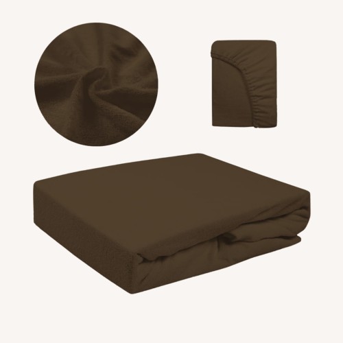 Prześcieradło FROTTE Z Gumką 120x200 Czekolada