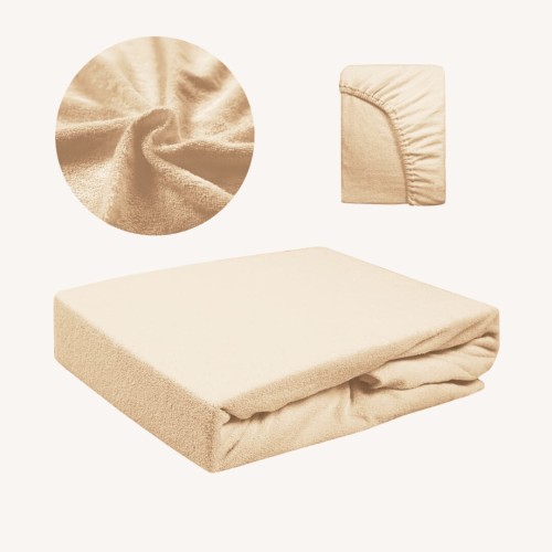 Prześcieradło FROTTE Z Gumką 160x200 Cappuccino