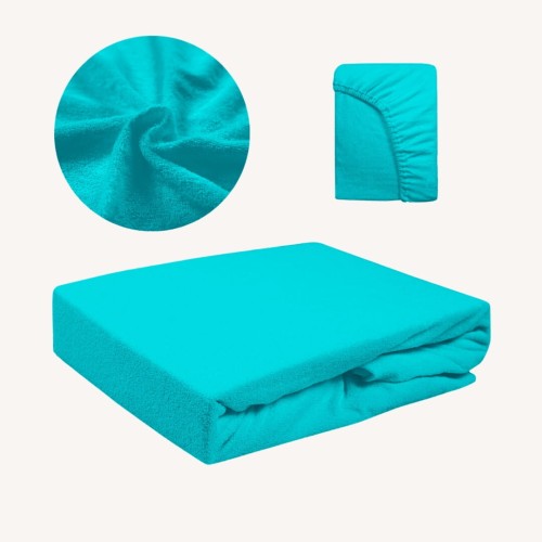 Prześcieradło FROTTE Z Gumką 80x160 Turkus