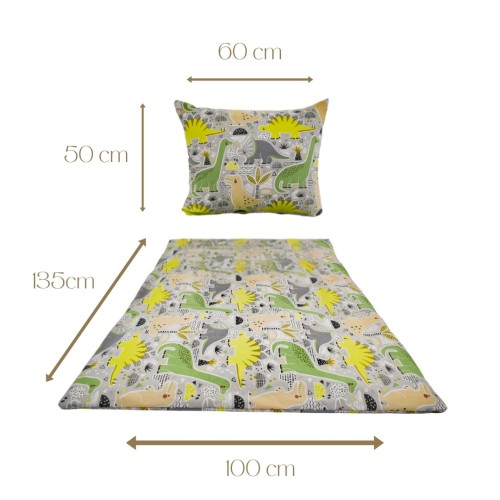Komplet Pościeli Dziecięcej 100x135 + 50x60 Dinozaury