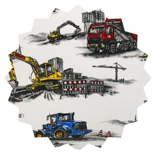 Komplet Pościeli Dziecięcej 100x160 + 50x70 Maszyny Budowlane