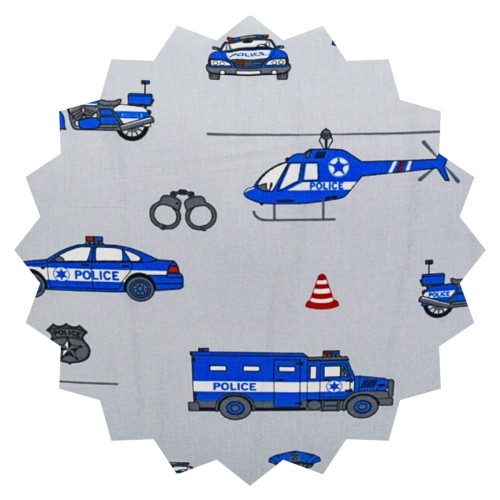 Komplet Pościeli Dziecięcej 100x160 + 70x80 Policja Na Szarym