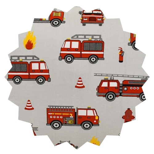 Komplet Pościeli Dziecięcej 100x135 + 50x60 Straż Szara