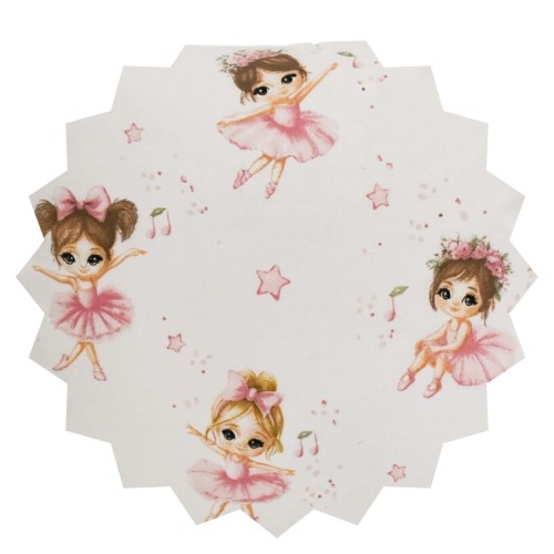 Poszewka Dziecięca 40x40 Bawełniana JAŚ Baletnice Róż