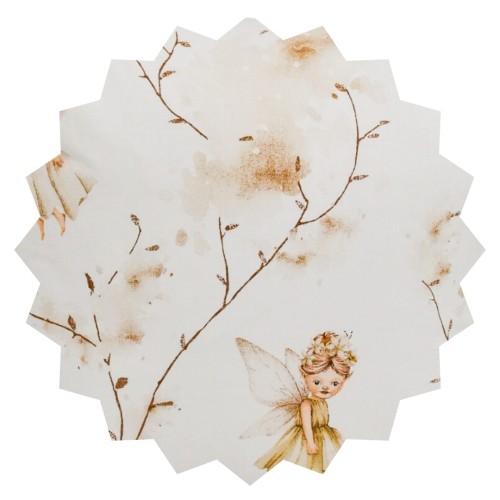 Poszewka Dziecięca 40x40 Bawełniana JAŚ Calineczka Beż