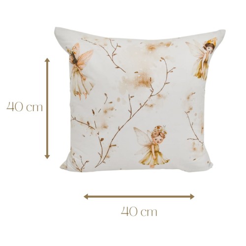 Poszewka Dziecięca 40x40 Bawełniana JAŚ Calineczka Beż