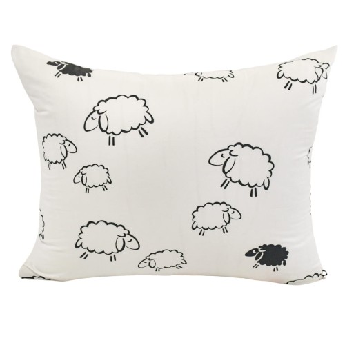 Komplet Pościeli Dziecięcej 120x160 + 70x80 Owieczki Na Białym