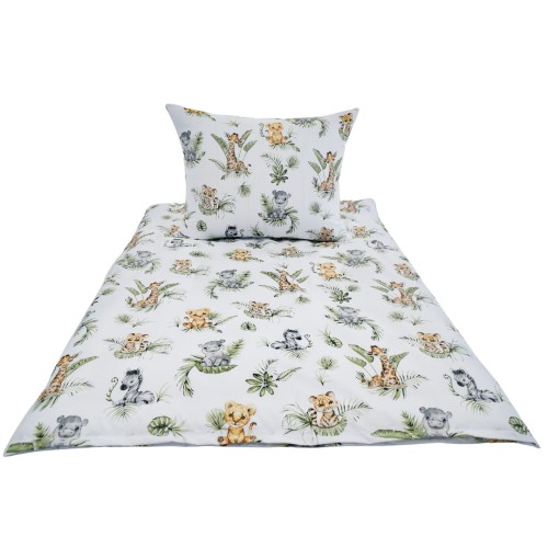 Komplet Pościeli Dziecięcej 100x160 + 70x80 Afrykańskie Zwierzęta