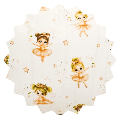 Komplet Pościeli Dziecięcej 100x135 + 50x60 Baletnice Beż