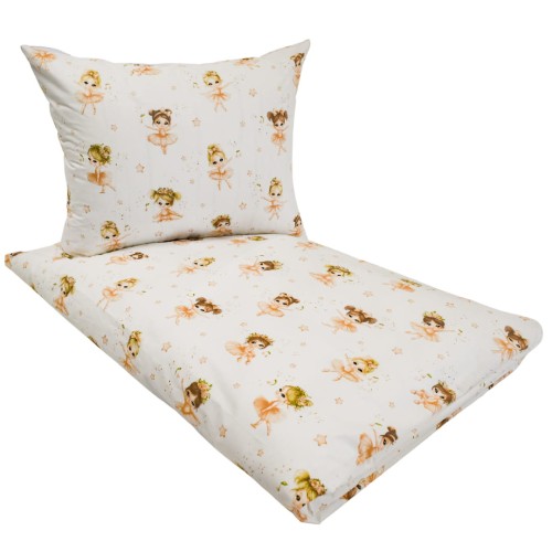 Komplet Pościeli Dziecięcej 100x160 + 70x80 Baletnice Beż