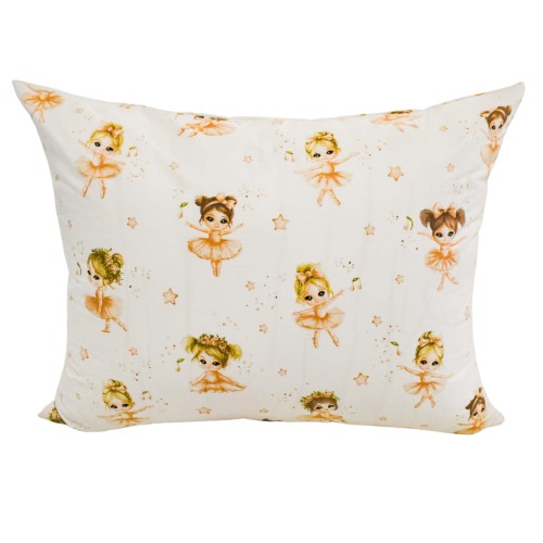 Komplet Pościeli Dziecięcej 100x160 + 50x70 Baletnice Beż