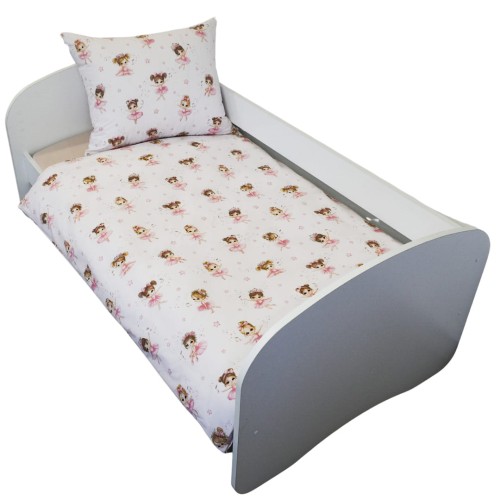 Komplet Pościeli Dziecięcej 120x160 + 70x80 Baletnice Róż