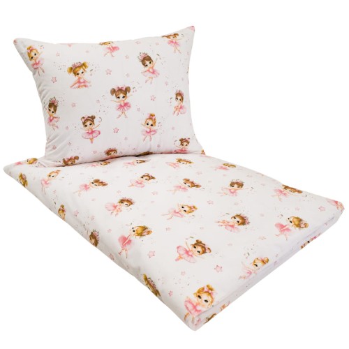 Komplet Pościeli Dziecięcej 100x135 + 50x60 Baletnice Róż