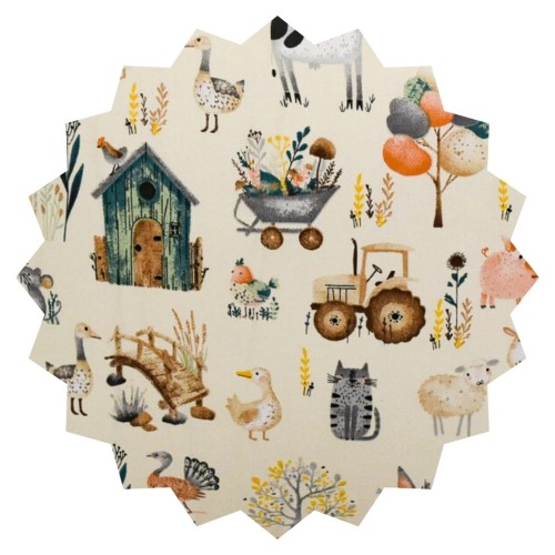 Komplet Pościeli Dziecięcej 90x120 + 40x60 Farma Retro