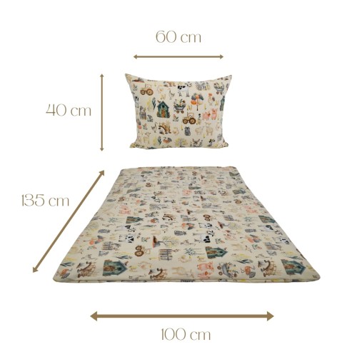 Komplet Pościeli Dziecięcej 100x135 + 40x60 Farma Retro