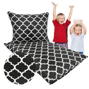 Komplet Pościeli Dziecięcej 90x120 + 50x60 Maroko Czarne