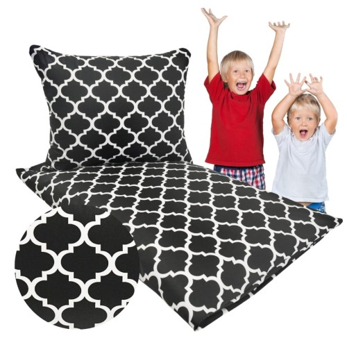 Komplet Pościeli Dziecięcej 90x120 + 50x60 Maroko Czarne