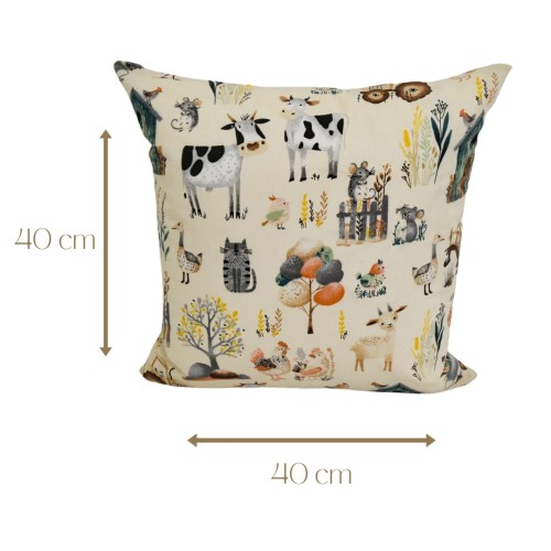 Poszewka Dziecięca 40x40 Bawełniana JAŚ Farma Retro