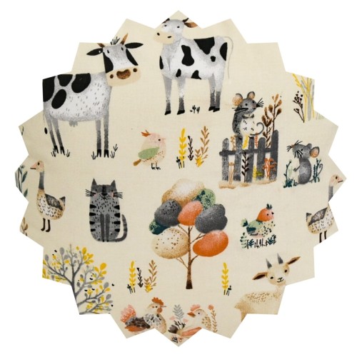 Poszewka Dziecięca 40x40 Bawełniana JAŚ Farma Retro