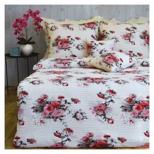 Komplet Pościeli Kora 200x220 2x70/80 Róża Cygańska Krem