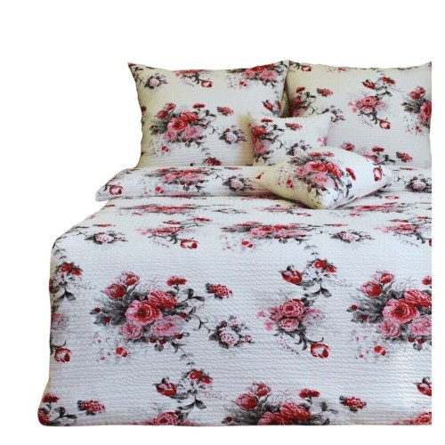 Komplet Pościeli Kora 200x220 2x70/80 Róża Cygańska Krem