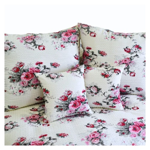 Komplet Pościeli Kora 200x220 2x70/80 Róża Cygańska Krem