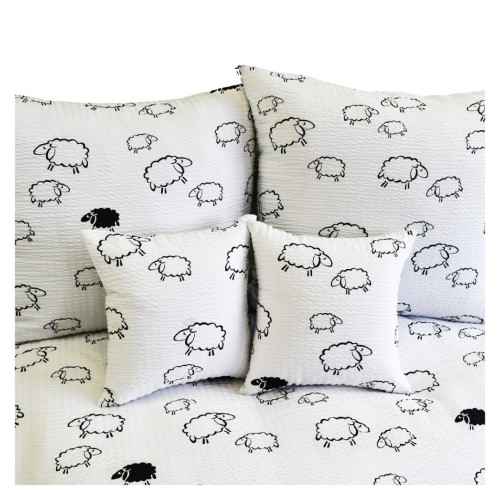 Komplet Pościeli Kora 160x200 2x70/80 Owieczki Na Białym