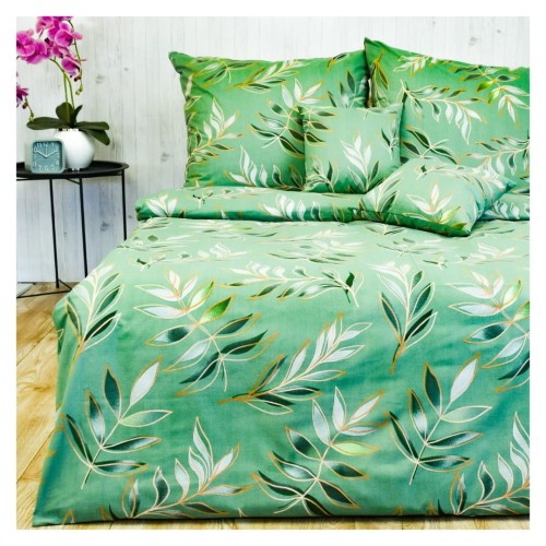 Komplet Pościeli Bawełnianej 220x200 2x70/80 Eukaliptus