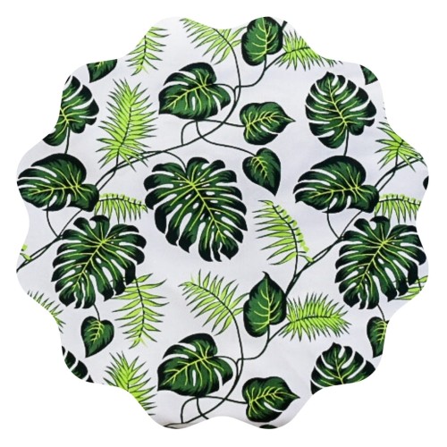 Komplet Pościeli Bawełnianej 160x200 2x70/80 Liście Palm Zielone Na Białym