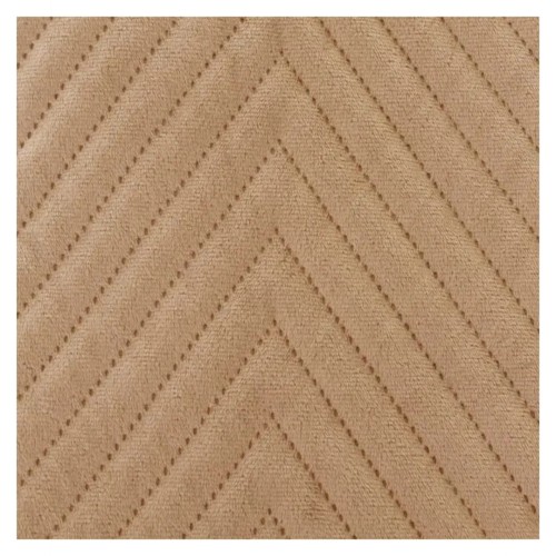 Narzuta Dekoracyjna 200x220 Tłoczona Welurowa Karmel