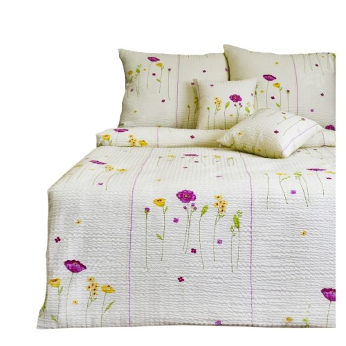 Komplet Pościeli Kora 200x220 2x70/80 Łodygi Krem