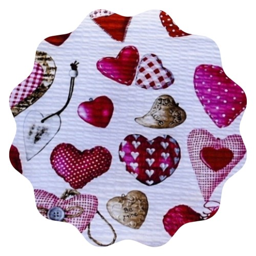 Komplet Pościeli Kora 160x200 2x70/80 Serca Guziki Na Białym