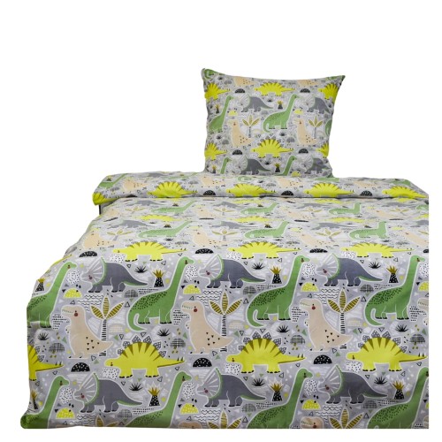 Komplet Pościeli Dziecięcej 140x200 + 1 x 50x60 Dinozaury