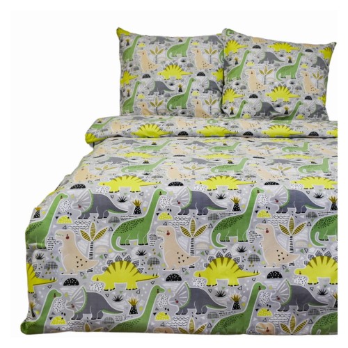 Komplet Pościeli Dziecięcej 160x200 + 2 x 70x80 Dinozaury