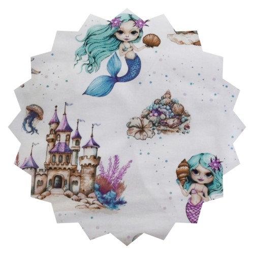 Komplet Pościeli Dziecięcej 140x200 + 2 x 50x70 Syrenki