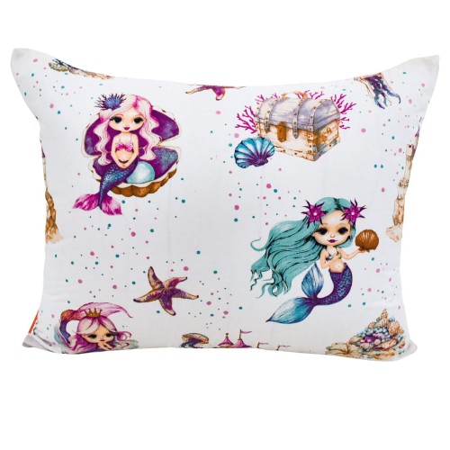 Komplet Pościeli Dziecięcej 140x200 + 2 x 50x70 Syrenki