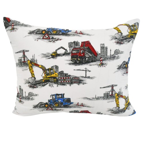 Poszewka Dziecięca 50x70 Bawełniana Maszyny Budowlane