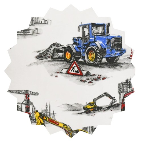 Poszewka Dziecięca 50x70 Bawełniana Maszyny Budowlane