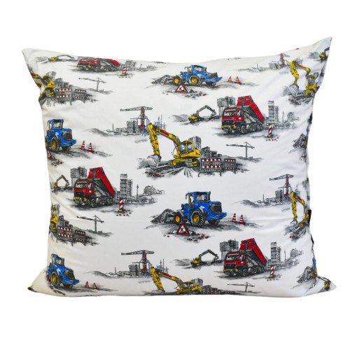 Poszewka Dziecięca 70x80 Bawełniana Maszyny Budowlane
