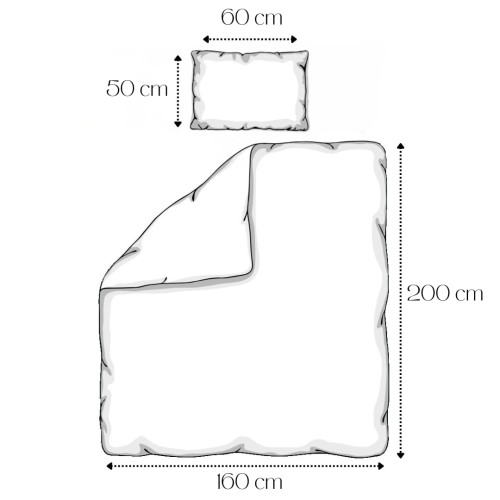 Komplet Pościeli Dziecięcej 160x200 + 1 x 50x60 Koparki Żółte Na Szarym