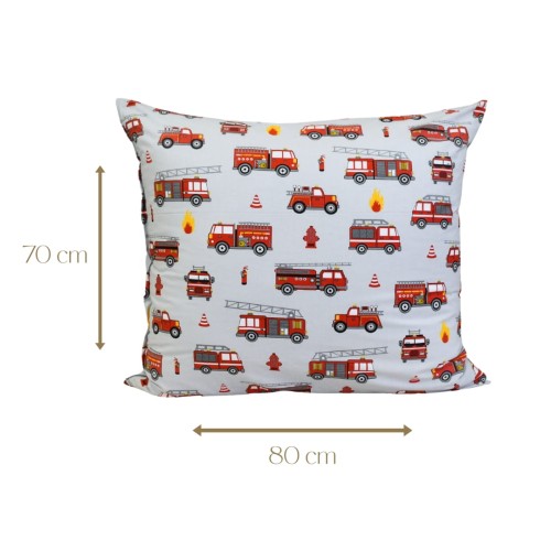 Poszewka Dziecięca 70x80 Bawełniana Straż Szara