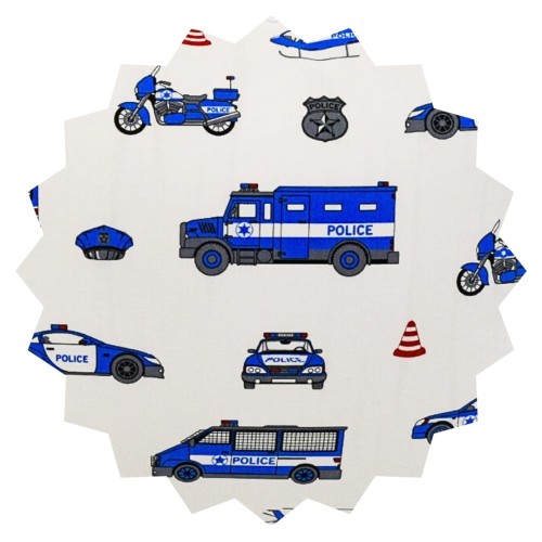Komplet Pościeli Dziecięcej 160x200 + 1 x 70x80 Policja Na Białym
