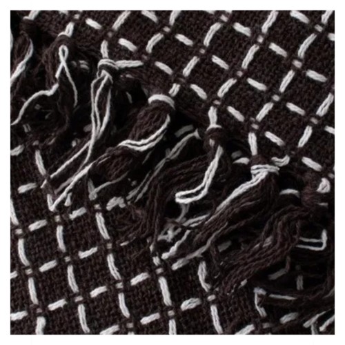 Bawełniany Koc Narzuta 150x200 AREDO 10 BRĄZ