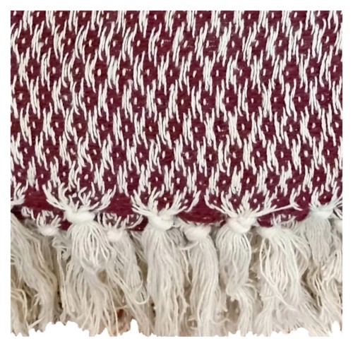 Bawełniany Koc Narzuta 150x200 AREDO 14 BORDO