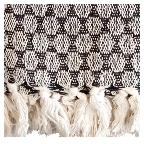 Bawełniany Koc Narzuta 150x200 AREDO 13 CZARNY