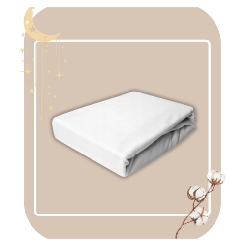 Prześcieradło JERSEY Z Gumką 70x140 Białe 100% Bawełniane