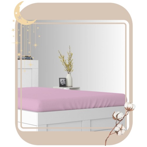 Prześcieradło JERSEY Z Gumką 160x200 Wrzos 100% Bawełniane